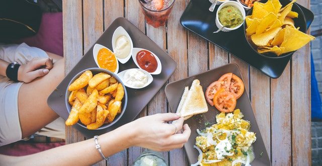 meal at a restaurant